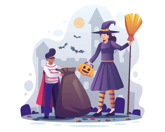 2048 Prepare-se para um Halloween assustadoramente divertido com esta coleção de Ilustrações de Halloween. De abóboras sorridentes e fantasmas misteriosos a gatos pretos e casas mal-assombradas, essas ilustrações capturam as emoções e arrepios do Halloween. Ideais para convites para festas, decorações sazonais e mídias sociais, essas obras de arte dão vida à emoção assustadora do Halloween.